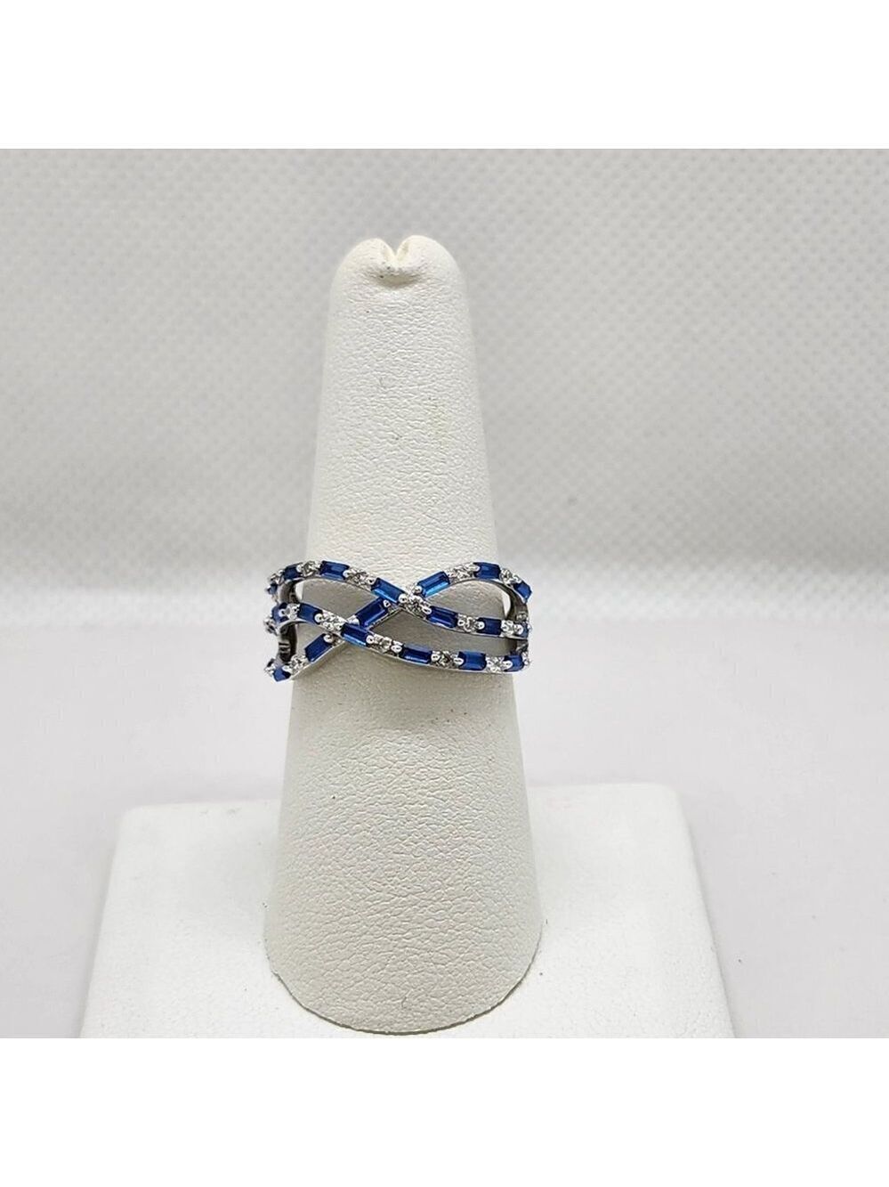 Brand New Sterling Silver 925 3 Crossover Ring
